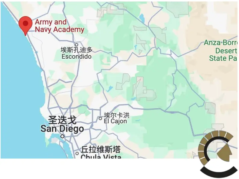 陆海军寄宿中学地理位置