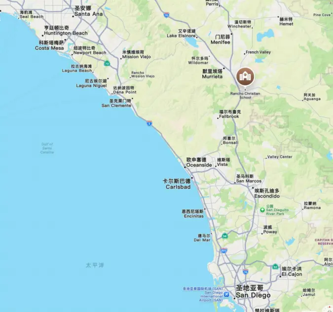 兰乔基督教学校地理位置