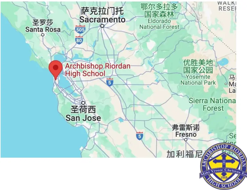 瑞奥登主教中学地理位置
