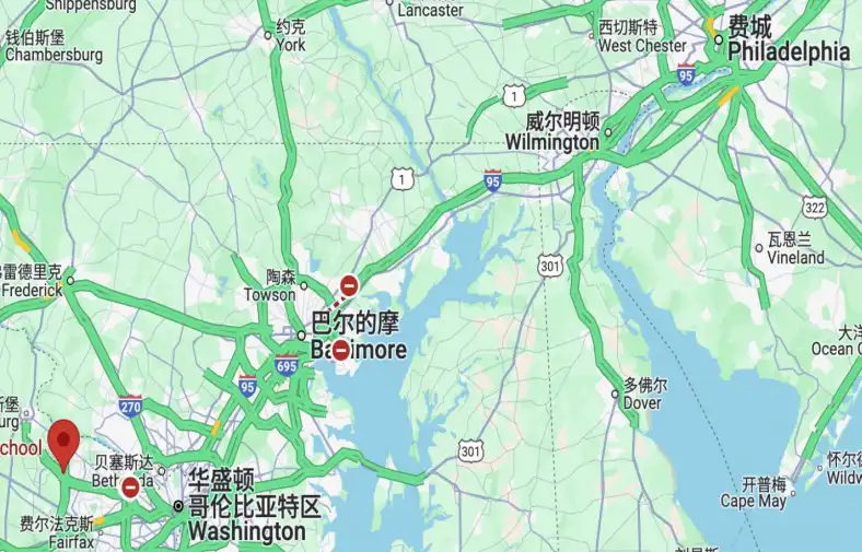 费尔法克斯基督中学地理位置
